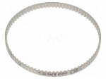 Timing belt | T2.5 | W: 4mm | H: 1.3mm | Lw: 200mm | Tooth height: 0.7mm