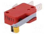 Microswitch SNAP ACTION | with lever (with roller) | SPDT | Pos: 2