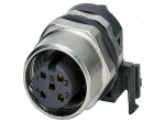 Connector: M12 | socket | PIN: 4 | female | 60V | angled | IP67 | THR | A code