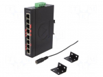 Industrial module: switch Ethernet | unmanaged | 12&divide;48VDC | RJ45 | 5W
