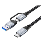 USB-kaabel Equip USB-A + USB-C - USB-C 3 m Black (128433)