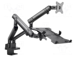 Gembird MA-DA3-02 Desk Mounted Adjustable Monitor Arm with Notebook Tray (full-motion)