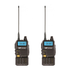 Package 2bc Portable VHF/UHF Radio Station CRT FP00 Dual Band 144-146 and 430-440 MHz Black, VOX, 128 Channels, Scan, Programmable, Flashlight, FM Radio 76-108 MHz, TOT, Repeater