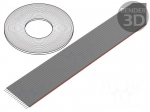 Wire: ribbon | 1.27mm | stranded | Cu | 16x28AWG | unshielded | PVC | grey