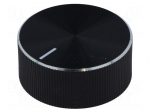 Knob | with pointer | aluminium,plastic | &Oslash;shaft: 6mm | &Oslash;33x14.3mm