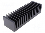 Heatsink: extruded | grilled | black | L: 50mm | W: 160mm | H: 40mm