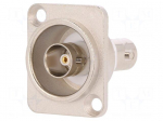 Coupler | BNC socket,both sides | insulated | 75&Omega; | silver | Series: FT