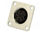 Connector: M16 | socket | female | soldering | PIN: 7 | 5A | 100V | 0.5mm2