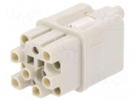 Connector: HDC | contact insert | female | S-Q12/0 | PIN: 13 | 12+PE