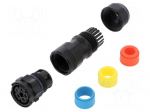 Connector: circular | female | plug | screw terminal | PIN: 5 | IP68