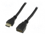 Cable | HDMI 1.4 | HDMI socket,HDMI plug | 2m | black