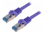 Patch cord | S/FTP | 6a | stranded | Cu | LSZH | violet | 5m | 27AWG