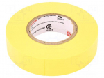Tape: electrical insulating | W: 19mm | L: 20m | Thk: 0.18mm | yellow