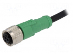 Connection lead | M12 | PIN: 3 | straight | 10m | plug | 250VAC | 4A | 250VDC