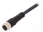 Connection lead | M8 | PIN: 3 | straight | 10m | plug | 60VAC | 4A | -25&divide;80&deg;C