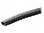Hole and edge shield | PVC | L: 10m | black | H: 14.5mm | W: 10mm