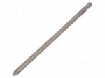 Screwdriver bit | Pozidriv&reg; | PZ2 | Overall len: 150mm