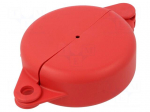 Gate valve lockout | Mat: polypropylene | Colour: red | 25.4&divide;63.5mm