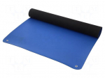 Mat: bench | ESD | blue (dark) | L: 1.2m | Width: 0.6m | Thick: 2mm