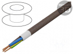 Wire | H03VV-F,OMY | 3G0.75mm2 | round | stranded | Cu | PVC | textile