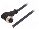 Cable: for sensors/automation | M12 | PIN: 5 | angled | 10m | plug | 60VDC