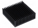 Heatsink: extruded | black | L: 50.8mm | W: 50.8mm | H: 16.51mm | anodized