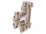 Splice terminal: rail | W | 24A | 400V | for DIN rail mounting | beige