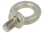 Lifting eye bolt | M20x30 | Head: eye | steel | zinc | DIN 580 | &Oslash;: 40mm