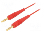 Test lead | 60VDC | 30VAC | 19A | banana plug 4mm,both sides | red
