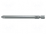 Screwdriver bit | Pozidriv&reg; | PZ1 | 1/4" | Overall len: 89mm
