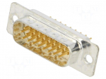 Connector: D-Sub HD | PIN: 26 | socket | male | on PCBs | straight | THT