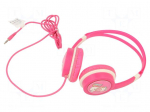 Headphones | pink | Jack 3,5mm | headphones | volume limiter | 1.2m