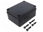 Enclosure: multipurpose | X: 110mm | Y: 150mm | Z: 70mm | black | IP65