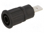 Laboratory connector: 4mm banana | socket | 1kV | 32A | black