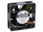 Fan: DC | axial | 24VDC | 60x60x20mm | 52.8m3/h | 43dBA | ball | 6850rpm