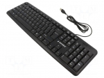 Keyboard | black | USB A | wired,US layout | 1.5m