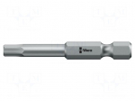 Screwdriver bit | Hex Plus key | HEX 1/8" | Socket size-inch: 1/4"