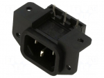 Connector: AC supply | socket | male | 10A | 250VAC | C14 (E) | IEC 60320