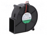 Fan: DC | blower | 24VDC | 75x75x30mm | 18.35m3/h | 32.9dBA | ball