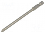 Screwdriver bit | Phillips | PH1 | 1/4" | Overall len: 100mm