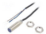 Sensor: inductive | OUT: NPN / NO | 0&divide;4mm | 12&divide;24VDC | M12 | 2m | IP68