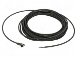 Cable: for sensors/automation | M8 | PIN: 3 | angled | 10m | plug | 75VDC