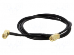 Cable | 1m | SMA male,both sides | black | angled | 50&Omega;