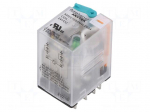 Relay: electromagnetic industrial | DPDT | 24VDC | 10A/240VAC | AM2C