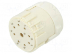 Connector: M23 | contact insert | PIN: 9(1+8) | female | crimped | 200V