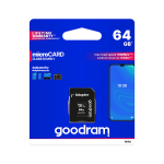 V&auml;lised salvestusseadmed // M&auml;lukaardid ja lugejad // Karta pamięci microSD 64GB UHS-I Goodram z adapterem