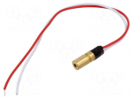 Module: laser | 1mW | red | dot | 650nm | 2.7&divide;3.3VDC | 5&divide;15mA