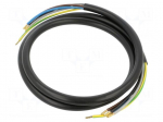 Wire | H05VV-F,OWY | 5G2.5mm2 | round | stranded | Cu | PVC | black | 1.5m