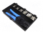 Tools set: for crimping push-on connectors, terminal crimping