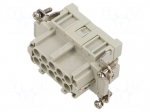 Connector: HDC | contact insert | female | CCE | PIN: 10 | 16A | 600V